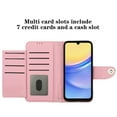 thumbnail image 2 of Allytech Wallet Case for Samsung Galaxy A24 4G, Luxury PU Leather Shockproof Protective Flip Cover for Women Girls, Kickstand Folio Case with Card Slots Holder Wrist Strap Lanyard - Pink, 2 of 7