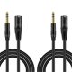thumbnail image 1 of 2Pack 6.35 Mm 1/4 Inch Male To XLR Male Audio Stereo Mic Cable, 1 of 5