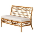 thumbnail image 3 of bali & pari Adora Rattan BOHO Dining Nook Set, 4-Piece, Light Honey, 3 of 10