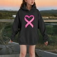 thumbnail image 2 of WRKEKC Hoodies for Girls Soft Warm Cozy Comfortable Long Sleeve Print Breast Cancer Awareness Ribbon Heart Pullover Hoodie with Pockets for Fall Winter 3-14 Years, 2 of 5