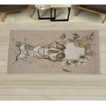 thumbnail image 1 of Grunge Decorative Rug, Skull and Flowers Day of the Dead Mexican Traditional Celebration Symbolic Art, Quality Carpet for Bedroom Dorm and Living Room, 6 Sizes, Pastel Brown, by Ambesonne, 1 of 1