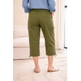 thumbnail image 3 of Ellos Women's Plus Size Stretch Cargo Capris Front and Side Pockets Casual Cropped Pants, 3 of 6