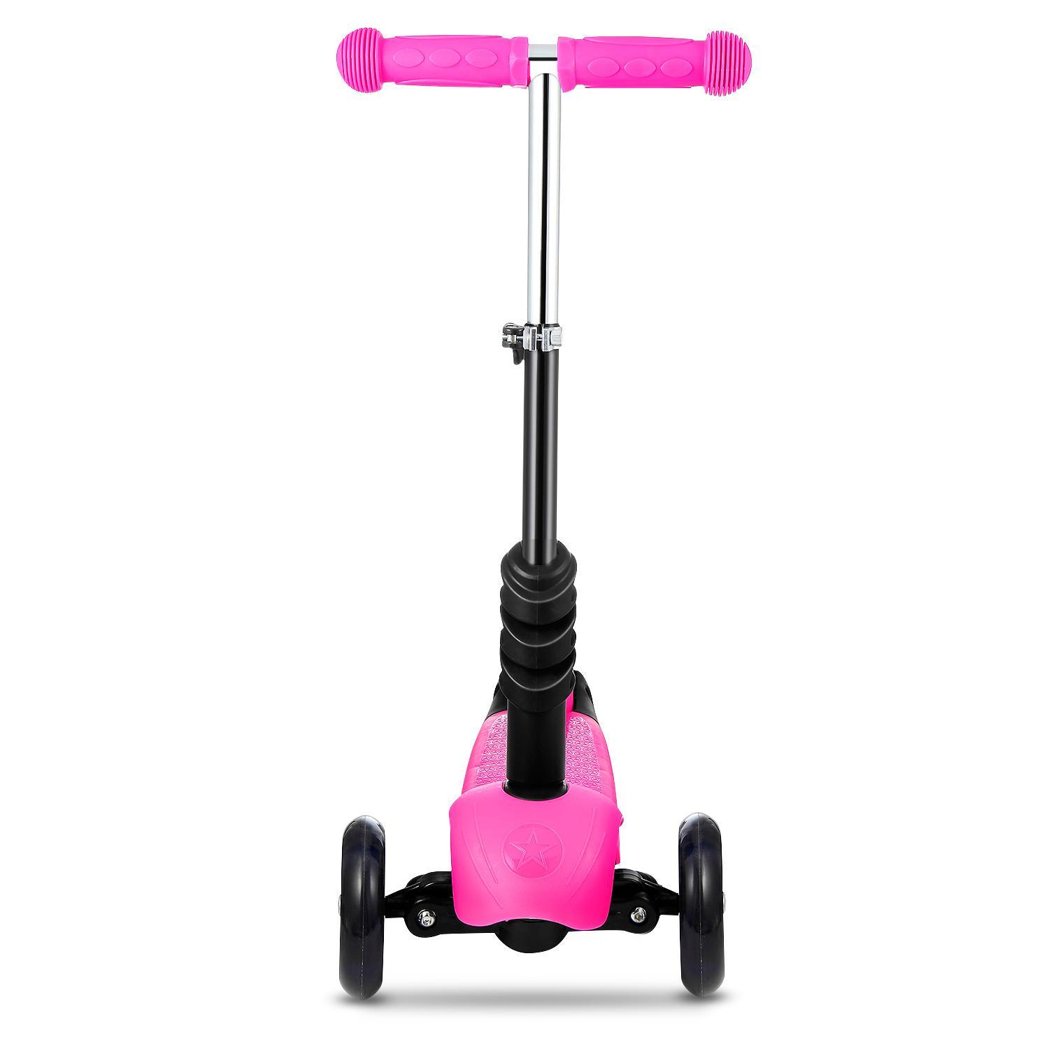 Kids 3 Led Wheels Mini Kick Scooter Children Walkers 3 In 1 Toddler Scooters With Adjustable Handle T Bar Seat Walmart Com Walmart Com