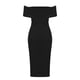 thumbnail image 5 of Vestidos Para Mujer Vestidos Con Hombros Descubiertos Sólido Adelgazante Vendaje Split Odeerbi  ODB159344, 5 of 8