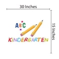 thumbnail image 3 of KINDERGARTEN - Removable Multicolored Daycare Pre-School A B C Letter Alphabets Decoration School Pencils Design Kindergarten Lettering Art Vinyl Wall Decal 30" x 15", 3 of 5