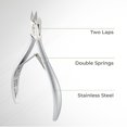 thumbnail image 3 of Pinza para cutículas Nghia D-03 JAW 16 de acero inoxidable chapado en gris, 3 of 7