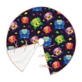 thumbnail image 3 of Salouo Owls And Hearts Christmas Tree Skirt 30" Farmhouse Christmas Decorations Snowman Xmas Tree Skirt Tree Mat for Holiday Party Decor, 3 of 8