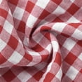 thumbnail image 4 of felwors Womens Cotton Button Down Shirts Cute Cap Short Sleeve Gingham Plaid Tops Summer Casual V Neck Striped Blouses (Red, XL), 4 of 7