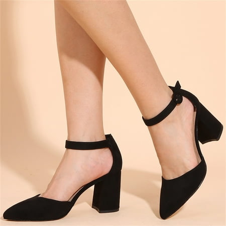 

Ladies Summer Pointed Heel One Line Strap Solid Color Fashion Large Size Women Sandals
