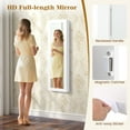 thumbnail image 4 of Patiojoy Jewelry Cabinet Wall or Door Mounted Jewelry Armoire w/Full-Length Mirror & LED Lights, 4 of 9