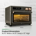 thumbnail image 4 of VAL CUCINA 1750 W 6-Slice Black Matte Stainless Steel Toaster Oven, 4 of 12
