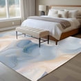 thumbnail image 4 of Non-Slip Rug Pad Rugs Blue Marble Abstract Geometric Rectangle Area Rugs 5x7Ft Soft Carpet Pads for Living Room Kids Room, Ripple Gold Stripe Gradient, 4 of 9