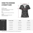 thumbnail image 6 of Wukai Daisies Flowers Casual V-Neck Graphic Tees for Women: Lightweight and Breathable Summer Tops with Stylish Design-Small, 6 of 8