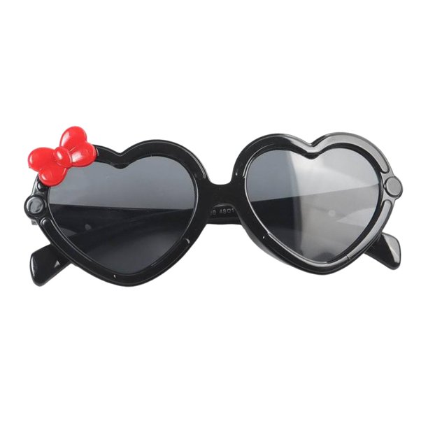 Gafas de Heart, accesorios para mujer, protección para gafas, gafas pequeñas de moda para mujer, disfraces, regalos de fiesta para niñas Negro Yinane Los anteojos