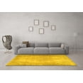 thumbnail image 3 of Ahgly Company Machine Washable Indoor Square Persian Yellow Traditional Area Rugs, 8' Square, 3 of 4