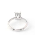 thumbnail image 6 of solitaire jewels Art Deco 3CT Emerald Moissanite Hidden Halo Engagement Ring For Women with 3D Pave Diamond Shank, 18K White Gold, 6 of 7