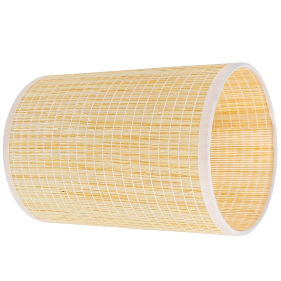 WRITWAA Light Brown Woven Lamp Shade Rattan Pendant Lamp Cover Easy Install for Decorative Use