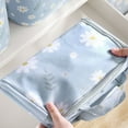 thumbnail image 5 of Oversized Storage Bag, Portable Wardrobe Box, Zippered Clothes and Quilt Organizer, for Seasonal Garments, Bedding, and Home Organization, 26 Gallon, Daisy Print, by FAJHHA, 5 of 7