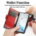 thumbnail image 5 of Case for Samsung Galaxy Note 10 Cover Leather Wallet Folio Case Book Design Flip Magnetic Closure - Red, 5 of 5
