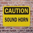 thumbnail image 4 of (2 Pack) Sound Horn OSHA Caution Sign 14 Inch X 10 Inch Indoor / Outdoor Rust-Free Aluminum Metal Signs for Workplace, Workshop, and Construction Site, Made in the USA, 4 of 8