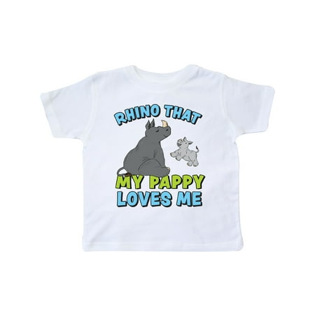 

Inktastic Rhino That My Pappy Loves Me with Cute Rhinos Gift Toddler Boy or Toddler Girl T-Shirt