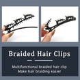 thumbnail image 4 of Hair Clips for Women Girls, 6Pcs Satin Fabric Hair Bands with 3 Small Clips, Rsvelte Hair Clips with Butterfly for Sectioning,Triple Braided Hair Clip (Butterfly), 4 of 5
