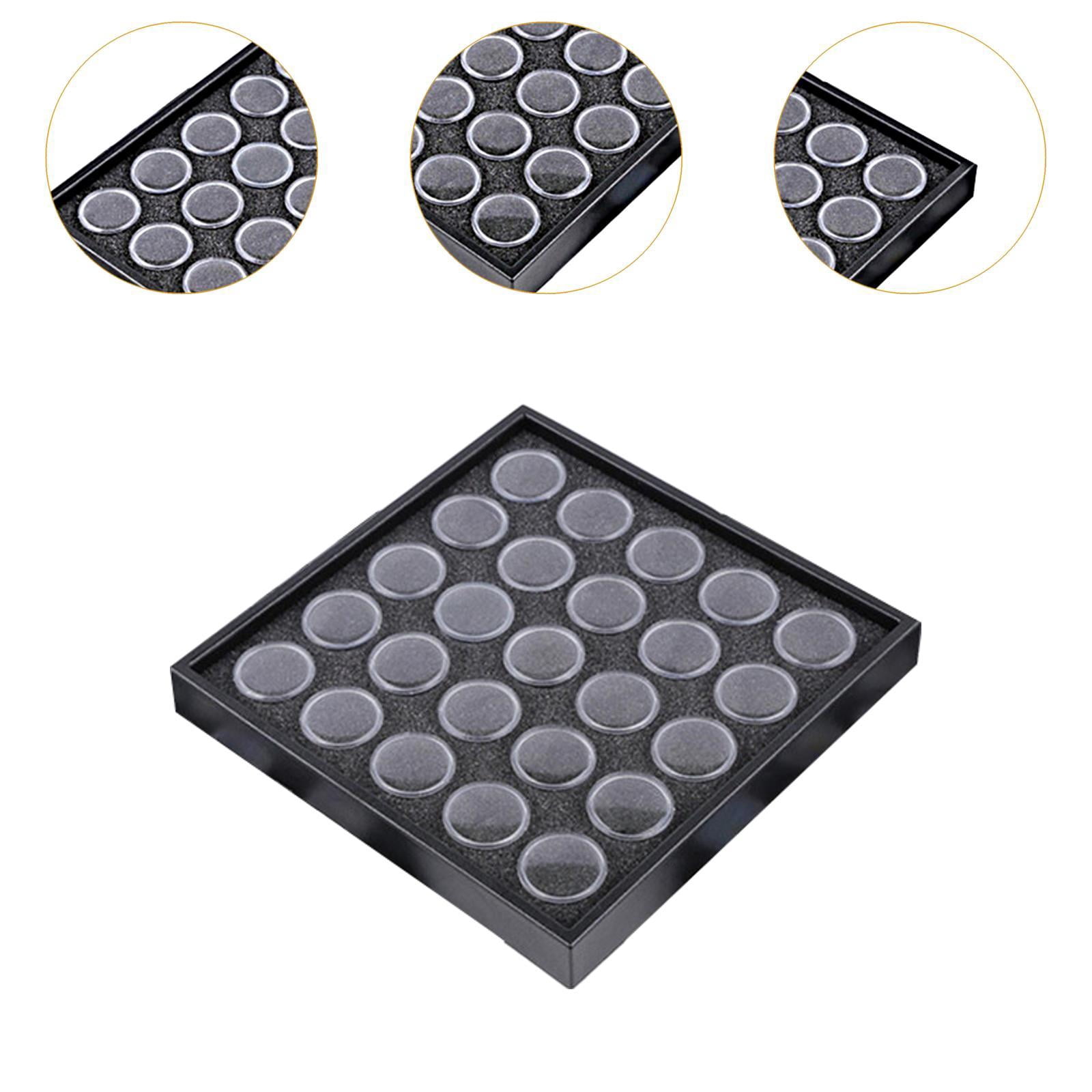 TOOYFUL Bead Organizer Box Bead Storage Containers with Lids Transparent Case Small Nail Jewelry Storage Box for Jewelry DIY Supplies 25 Jars