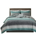 thumbnail image 2 of Madison Park Essentials Ensemble Complet de Couvre-Lit Réversible et Draps en Coton, Grand, Aqua, 2 of 8