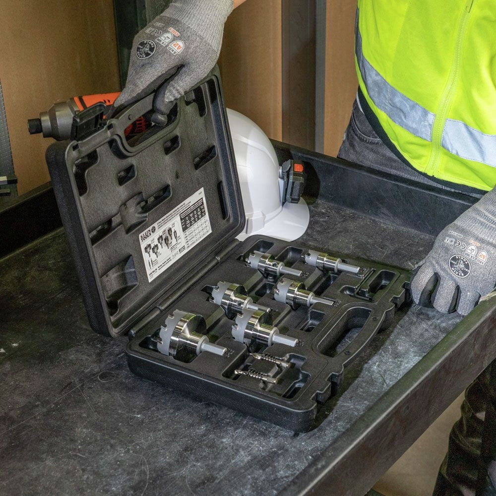 Klein Tools 31873 8-Piece Master Electrician Hole Cutter Set