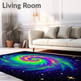 thumbnail image 2 of ODIKA 6'x9' Machine Washable Non-Slip Area Rug, Starfield Universe Portal Vortex High Traffic Rug, Blue, 479097, 2 of 7