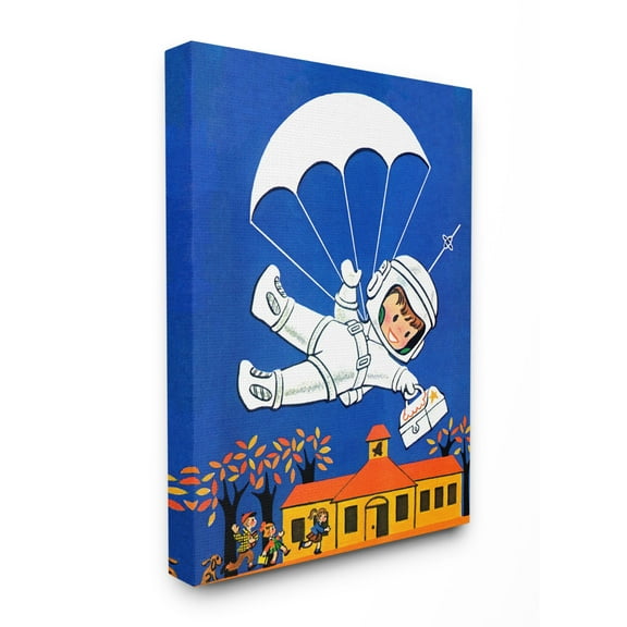 The Kids Room by Stupell Space Landing Cartoon Kids Nursery Painting Canvas Wall Art by The Saturday Evening Post