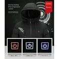 thumbnail image 6 of Kmdttou Women's Heated Waterproof Rain Jacket USB Intelligent Constant Temperature Heated Windproof Plus Size Coat For Men And Women Winter 4 Heated Jacket Coat Black M, 6 of 8