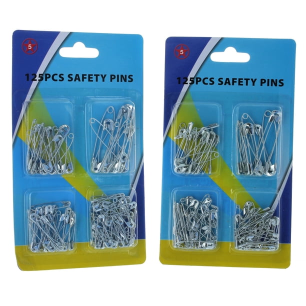 Metal Safety Pins Assorted Sizes Craft Sewing Lot of 250
