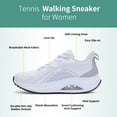 thumbnail image 2 of AOV Women's Arch Support Walking Shoes - Breathable Orthotic Sneakers for Plantar Fasciitis Pain Relief WhiteGray US Size 11, 2 of 4