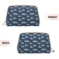 thumbnail image 3 of Picia Submarine With Periscope Print Leather Makeup Bag Make Up Bag Travel Toiletry Bag for Her Girlfriend Teacher Teen Girl Gifts, 3 of 8