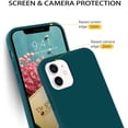 thumbnail image 5 of For Iphone 12 Case Iphone 12 Pro Case Liquid Silicone Slim Cover With Microfiber Lining Shockproof Protective Case For Iphone 12/12 Pro 6.1 Inch Deep Green[o1289], 5 of 5