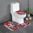 thumbnail image 1 of Juego de alfombras de baño de 3 piezas del equipo SF_49erss Alfombra antideslizante para baño de 24 x 16 pulgadas, 1 of 7