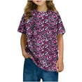 thumbnail image 1 of T-shirt Quotidien à Manches Courtes Décontracté pour Tout-Petit HVOBBTY, T-shirt à Imprimé pour Garçons Tout-Petits Enfants Mode Col Rond T-shirt à Imprimé à Manches Courtes Rose, 3 Ans, 1 of 5