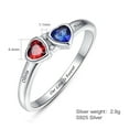 thumbnail image 5 of JQUEEN Women's Personalized 925 Sterling Silver Rings Engraved Name Simulated Birthstones Heart Cut Promise Wedding Engagement Rings Size 5-12, 5 of 5