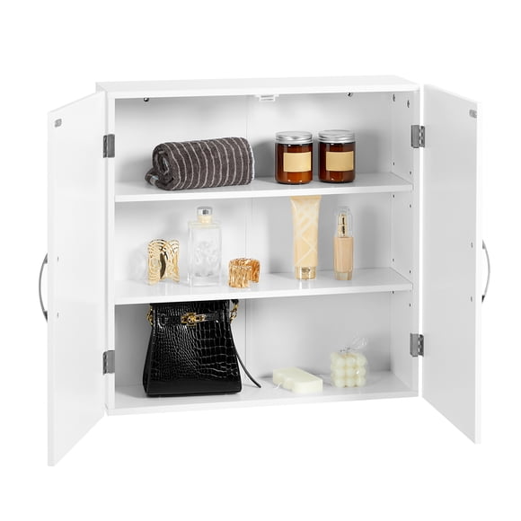 VASAGLE Bathroom Wall Cabinet, 60 x 18 x 60 cm, White