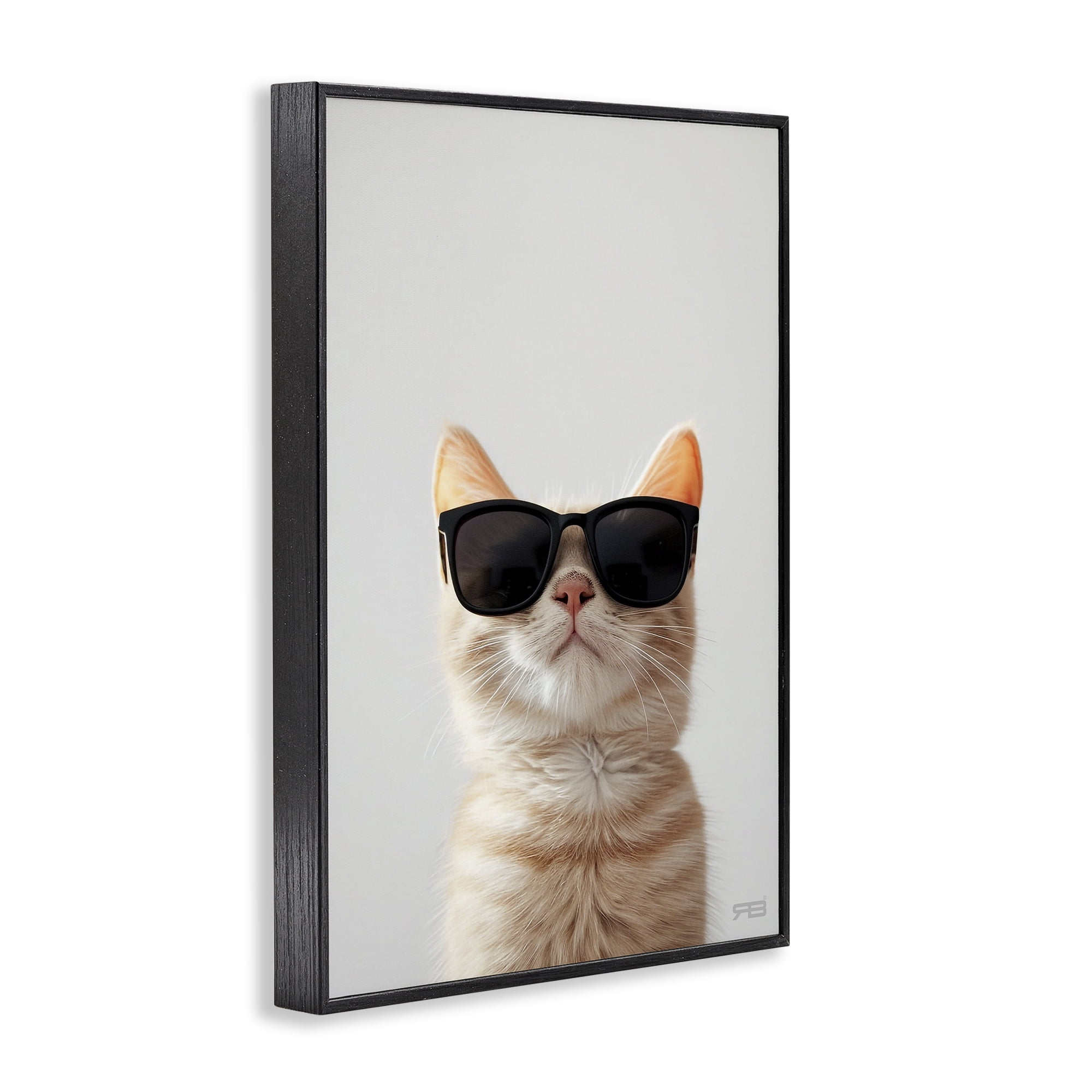 Stupell Industries Cool Sunglasses Cat Animals & Insects Painting Black Framed Art Print Wall Art, 20 x 30