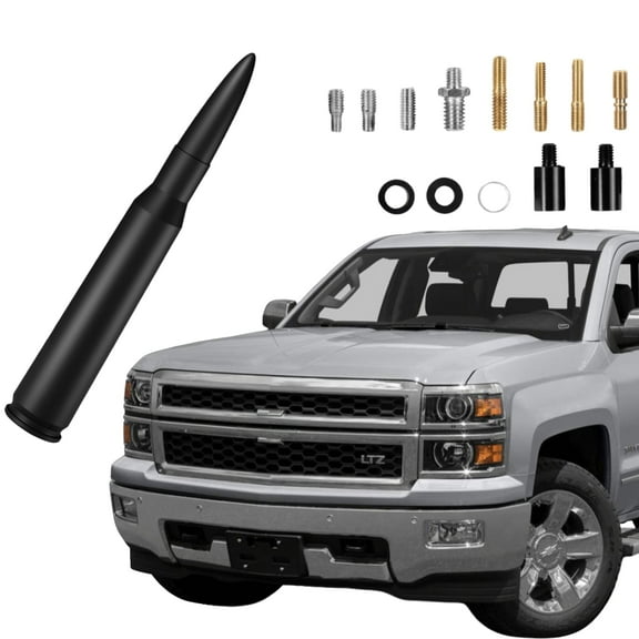 Black 5.3-Inch Aluminum Bullet Antenna,2007-2024 Jeep Wrangler, 2020-2024 Jeep Gladiator for Optimizing FM/AM Reception