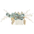 thumbnail image 2 of Fashion Green Hair Comb with Crystals for Wedding Bridal Hair Accessories (Green), 2 of 4