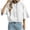 Sweatshirt90-White, variant on LEKWK Cropped Hoodie Women Drop Shoulder Short Sleeve Sweatshirt Drawstring Loose Fit Pullover Tops with Pocket Fall Casual Activewear Blue XXL