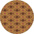 thumbnail image 1 of Ahgly Company Indoor Round Patterned Carrot Orange Area Rugs, 5' Round, 1 of 6