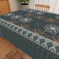thumbnail image 3 of RisChhery Dark Teal Retro Table Cover,52x70 inch,Waterproof Dustproof Rectangle Tablecloth, 3 of 6