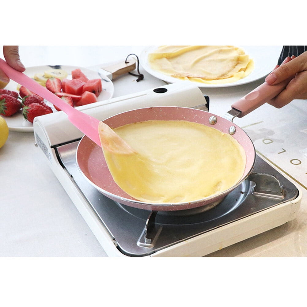 LOVERLYZ Aluminum Non-stick Pan Practical Frying Pan Useful Omelette Pancake Pan Kitchen Gadget for Home Restaurant (10 Inch, Pink)