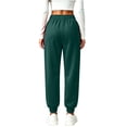 thumbnail image 4 of Resicozy Sweatpants for Women Trendy Drawstring Bottom Lounge Pant Lightweight Baggy Joggers with Pocket Dark Green XL, 4 of 4