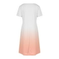 thumbnail image 4 of Vestido Corto de Verano Moda Gradiente Corto de Manga en V Cuello Vestido Casual, Poliéster Ligero de Verano, Lavado de Manos, 4 of 9