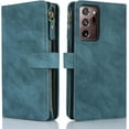 thumbnail image 6 of Samsung Galaxy Note 20 Ultra Wallet Case for Women Men with Card Holder, Samsung Note 20 Ultra Crossbody Phone Cases with Strap Lanyard, Zipper Pocket PU Leather Kickstand Purse,6.9 Inch Blue, 6 of 14